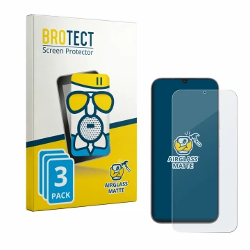 Vorderseite einer Produktverpackung mit dem Markenlogo BROTECT. Daneben ist das Gerät realme C100i mit dem zugehörigen Display