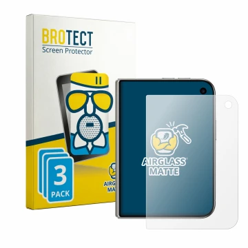 Vorderseite einer Produktverpackung mit dem Markenlogo BROTECT. Daneben ist das Gerät Apple iPhone Duo mit dem zugehörigen Dis