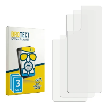 Vorderseite einer Produktverpackung mit dem Markenlogo BROTECT. Daneben ist der zugehörige Displayschutz.