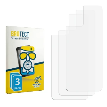 Vorderseite einer Produktverpackung mit dem Markenlogo BROTECT. Daneben ist der zugehörige Displayschutz.