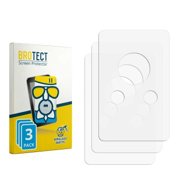 Vorderseite einer Produktverpackung mit dem Markenlogo BROTECT. Daneben ist der zugehörige Displayschutz.