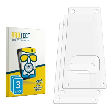 Vorderseite einer Produktverpackung mit dem Markenlogo BROTECT. Daneben ist der zugehörige Displayschutz.