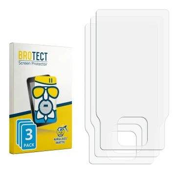 Vorderseite einer Produktverpackung mit dem Markenlogo BROTECT. Daneben ist der zugehörige Displayschutz.
