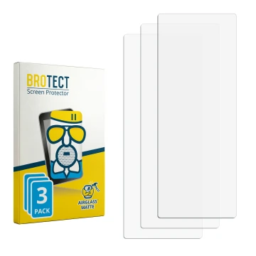 Vorderseite einer Produktverpackung mit dem Markenlogo BROTECT. Daneben ist der zugehörige Displayschutz.