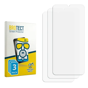 Vorderseite einer Produktverpackung mit dem Markenlogo BROTECT. Daneben ist der zugehörige Displayschutz.
