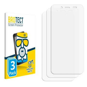 Vorderseite einer Produktverpackung mit dem Markenlogo BROTECT. Daneben ist der zugehörige Displayschutz.