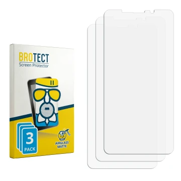 Vorderseite einer Produktverpackung mit dem Markenlogo BROTECT. Daneben ist der zugehörige Displayschutz.