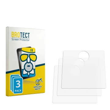 Vorderseite einer Produktverpackung mit dem Markenlogo BROTECT. Daneben ist der zugehörige Displayschutz.