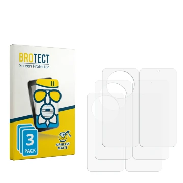 Vorderseite einer Produktverpackung mit dem Markenlogo BROTECT. Daneben ist der zugehörige Displayschutz.