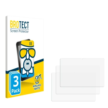 Vorderseite einer Produktverpackung mit dem Markenlogo BROTECT. Daneben ist der zugehörige Displayschutz.