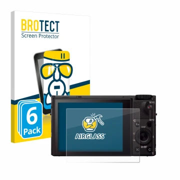 Vorderseite einer Produktverpackung mit dem Markenlogo BROTECT. Daneben ist das Gerät Sony Cyber-Shot DSC-RX100 III mit dem zu