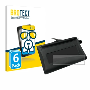 Vorderseite einer Produktverpackung mit dem Markenlogo BROTECT. Daneben ist das Gerät Topaz T-LBK460-HSB-R mit dem zugehörigen