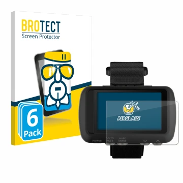 Vorderseite einer Produktverpackung mit dem Markenlogo BROTECT. Daneben ist das Gerät Garmin Foretrex 601 mit dem zugehörigen 
