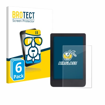 Vorderseite einer Produktverpackung mit dem Markenlogo BROTECT. Daneben ist das Gerät Tolino Shine 3 mit dem zugehörigen Displ