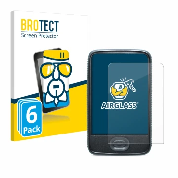 Vorderseite einer Produktverpackung mit dem Markenlogo BROTECT. Daneben ist das Gerät Dexcom G6 Receiver CGM mit dem zugehörig