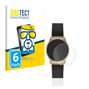 Vorderseite einer Produktverpackung mit dem Markenlogo BROTECT. Daneben ist das Gerät Xlyne X-Watch Joli XW Pro mit dem zugehö