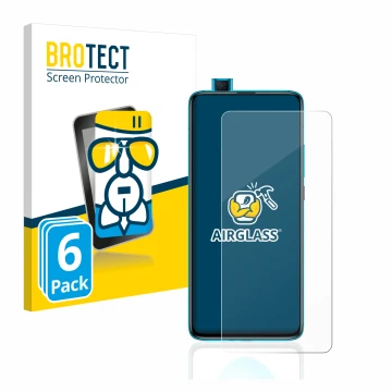 Vorderseite einer Produktverpackung mit dem Markenlogo BROTECT. Daneben ist das Gerät Xiaomi Poco F2 Pro mit dem zugehörigen D