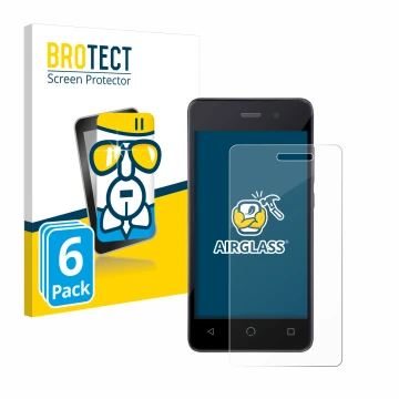 Vorderseite einer Produktverpackung mit dem Markenlogo BROTECT. Daneben ist das Gerät Omnipod Dash mit dem zugehörigen Display