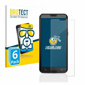 Vorderseite einer Produktverpackung mit dem Markenlogo BROTECT. Daneben ist das Gerät Emporia Smart 5 mit dem zugehörigen Disp