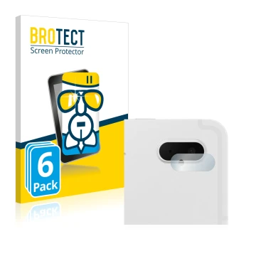 Vorderseite einer Produktverpackung mit dem Markenlogo BROTECT. Daneben ist das Gerät Samsung Galaxy Tab S7 FE (NUR Kameraschu