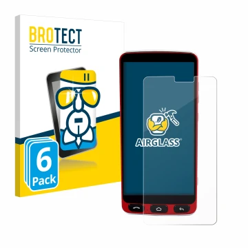 Vorderseite einer Produktverpackung mit dem Markenlogo BROTECT. Daneben ist das Gerät Olympia Neo Smartphone mit dem zugehörig