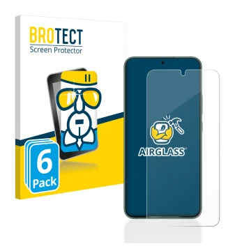 Vorderseite einer Produktverpackung mit dem Markenlogo BROTECT. Daneben ist das Gerät Samsung Galaxy S22 Plus 5G mit dem zugeh