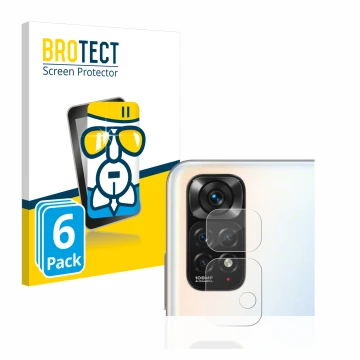 Vorderseite einer Produktverpackung mit dem Markenlogo BROTECT. Daneben ist das Gerät Xiaomi Redmi Note 11S (NUR Kameraschutz)