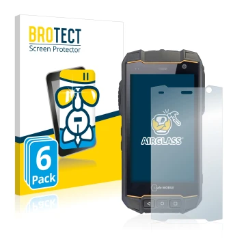 Vorderseite einer Produktverpackung mit dem Markenlogo BROTECT. Daneben ist das Gerät i.safe MOBILE IS530.2 mit dem zugehörige