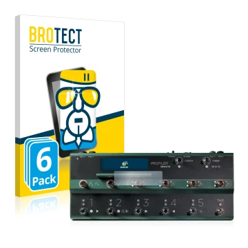 Vorderseite einer Produktverpackung mit dem Markenlogo BROTECT. Daneben ist das Gerät Kemper Profiler Remote mit dem zugehörig