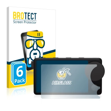 Vorderseite einer Produktverpackung mit dem Markenlogo BROTECT. Daneben ist das Gerät Spotify Car Thing mit dem zugehörigen Di