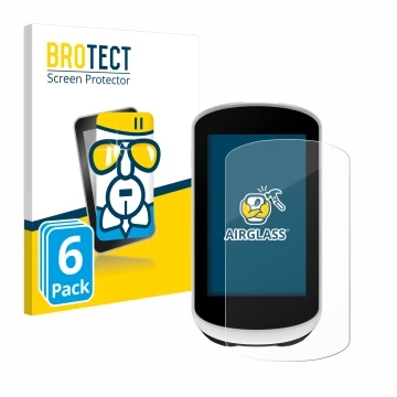 Vorderseite einer Produktverpackung mit dem Markenlogo BROTECT. Daneben ist das Gerät Garmin Edge Explore 2 mit dem zugehörige