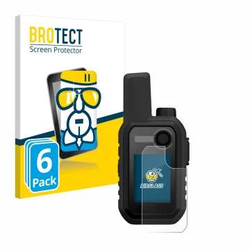 Vorderseite einer Produktverpackung mit dem Markenlogo BROTECT. Daneben ist das Gerät Garmin Alpha 10 K mit dem zugehörigen Di