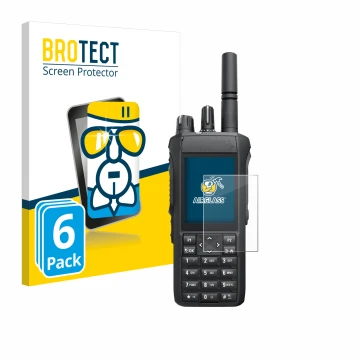 Vorderseite einer Produktverpackung mit dem Markenlogo BROTECT. Daneben ist das Gerät Motorola R7 mit dem zugehörigen Displays