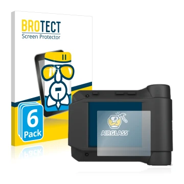 Vorderseite einer Produktverpackung mit dem Markenlogo BROTECT. Daneben ist das Gerät Swissphone s.Quad X35 mit dem zugehörige