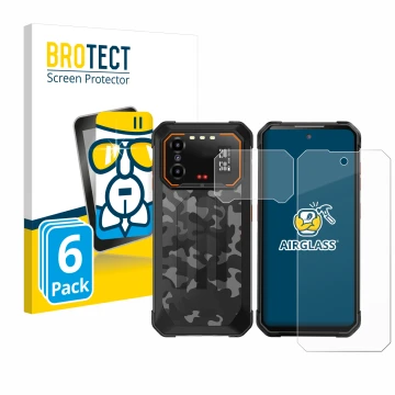 Vorderseite einer Produktverpackung mit dem Markenlogo BROTECT. Daneben ist das Gerät iiiF150 B1 Pro (Display+Kamera) mit dem 