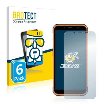 Vorderseite einer Produktverpackung mit dem Markenlogo BROTECT. Daneben ist das Gerät Ulefone Power Armor 16 Pro mit dem zugeh