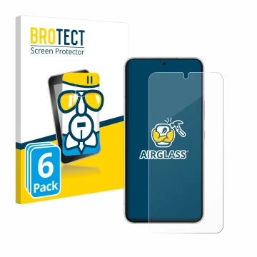 Vorderseite einer Produktverpackung mit dem Markenlogo BROTECT. Daneben ist das Gerät Samsung Galaxy S22 Enterprise Edition mi
