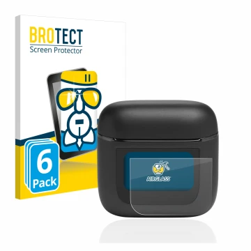 Vorderseite einer Produktverpackung mit dem Markenlogo BROTECT. Daneben ist das Gerät JBL Tour Pro 2 mit dem zugehörigen Displ