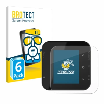 Vorderseite einer Produktverpackung mit dem Markenlogo BROTECT. Daneben ist das Gerät ISDT Air8 mit dem zugehörigen Displaysch