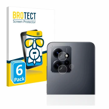 Vorderseite einer Produktverpackung mit dem Markenlogo BROTECT. Daneben ist das Gerät Xiaomi Redmi Note 12 4G (NUR Kameraschut