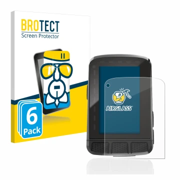 Vorderseite einer Produktverpackung mit dem Markenlogo BROTECT. Daneben ist das Gerät Wahoo Elemnt Roam 2 mit dem zugehörigen 
