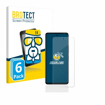 Vorderseite einer Produktverpackung mit dem Markenlogo BROTECT. Daneben ist das Gerät Tecno Camon 20 Pro 5G mit dem zugehörige