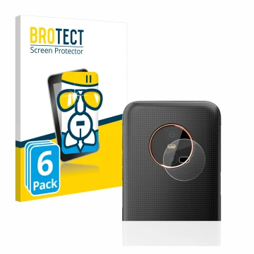 Vorderseite einer Produktverpackung mit dem Markenlogo BROTECT. Daneben ist das Gerät Gigaset GX6 (NUR Kameraschutz) mit dem z