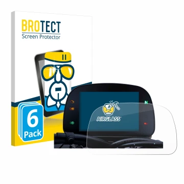 Vorderseite einer Produktverpackung mit dem Markenlogo BROTECT. Daneben ist das Gerät Moto Morini Seiemmezzo TFT Display 5