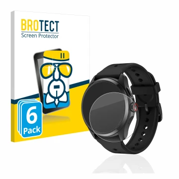 Vorderseite einer Produktverpackung mit dem Markenlogo BROTECT. Daneben ist das Gerät Mobvoi TicWatch Pro 5 mit dem zugehörige