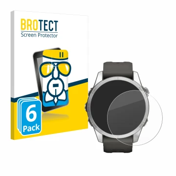 Vorderseite einer Produktverpackung mit dem Markenlogo BROTECT. Daneben ist das Gerät Garmin Fenix 7S Pro Solar (42 mm) mit de