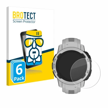 Vorderseite einer Produktverpackung mit dem Markenlogo BROTECT. Daneben ist das Gerät Garmin Instinct 2S Solar (40 mm) mit dem