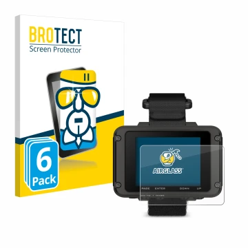 Vorderseite einer Produktverpackung mit dem Markenlogo BROTECT. Daneben ist das Gerät Garmin Foretrex 801 mit dem zugehörigen 