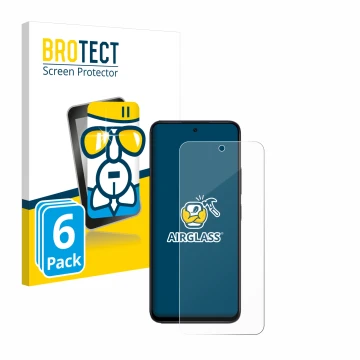 Vorderseite einer Produktverpackung mit dem Markenlogo BROTECT. Daneben ist das Gerät Xiaomi Redmi 12 mit dem zugehörigen Disp