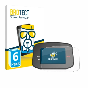 Vorderseite einer Produktverpackung mit dem Markenlogo BROTECT. Daneben ist das Gerät PowaKaddy CT8 GPS mit dem zugehörigen Di